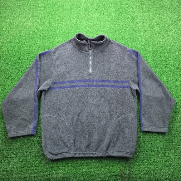 American Eagle Sweater Mens XL Gray 1/4 Zip Pullover Fleece Vintage Made in USA - Picture 1 of 7